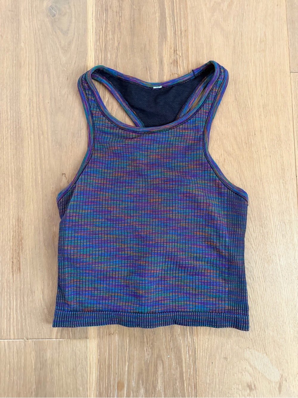 lululemon athletica Multi-Color Ribbed Racerback Crop Top